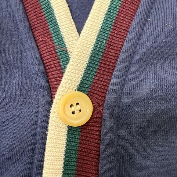 VTG Van Heusen 417 Authentic Sportswear Cardigan Sweater Grandpacore Preppy L - Picture 9 of 10